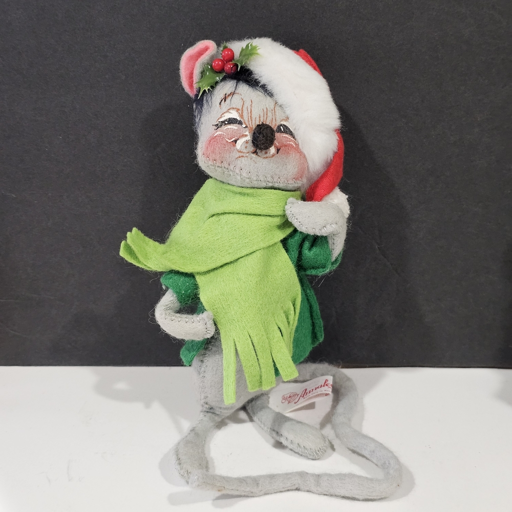 Annalee Christmas Mice with Red, Green, and Gray Accents - Picture 7 of 15